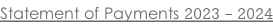 Statement of Payments 2023 - 2024